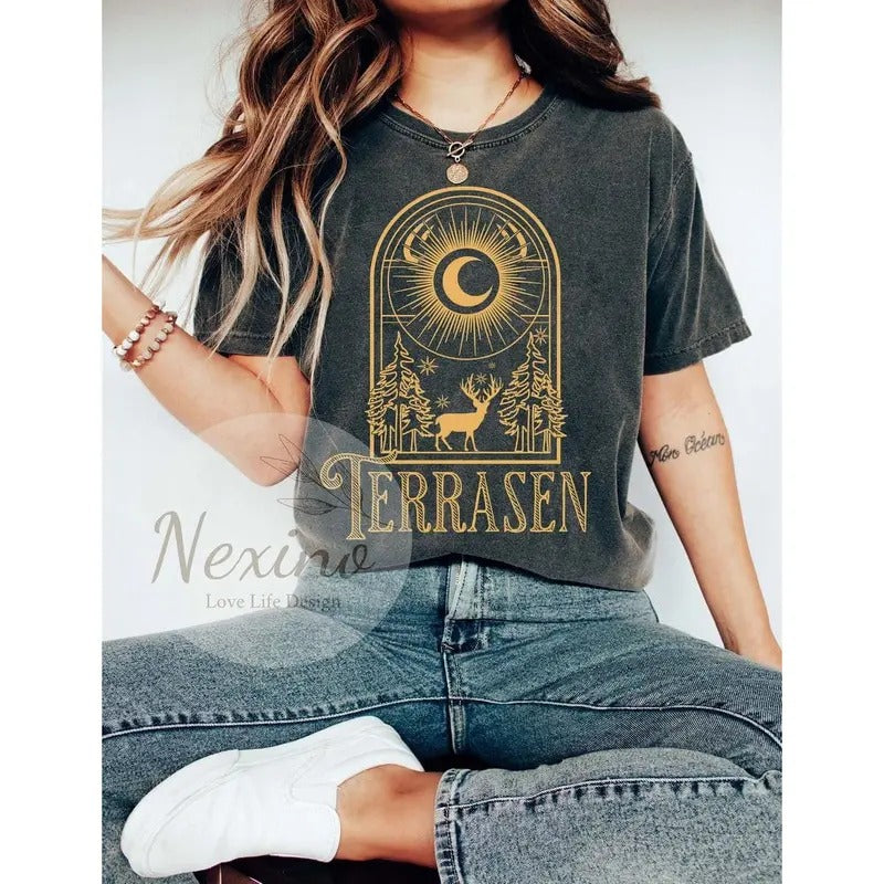 Terrasen Shirt, Throne of Glass Sarah J Maas, Lord of the North, Acotar Sweater, Velaris Pullover, Crescent City SJM Gift, Bookish Crewneck