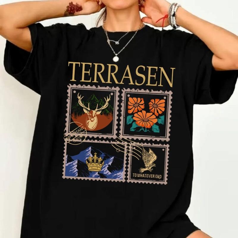 Terrasen Sweatshirt, To Whatever End, Sjm Terrasen , Throne Of Glass T Shirt, Aelin Galathynius, Tog Shirt, Acotar Whitethorn, Kingsflame Pullover Tee