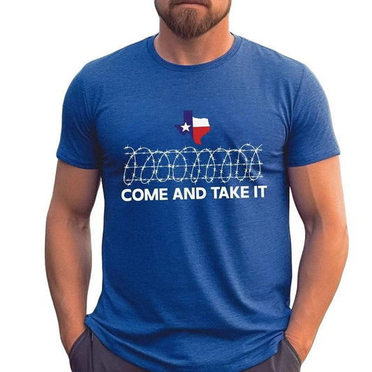 Texas Border, Come And Take It Shirt, Razor Wire Immigration Patriotic Shirt, I Stand With Texas Shirt, Hold The Line Shirt, Texas Strong Shirt, Secure Our Borders Tee, Gifts For Family Friend, Texas Support Sweater Classic Man