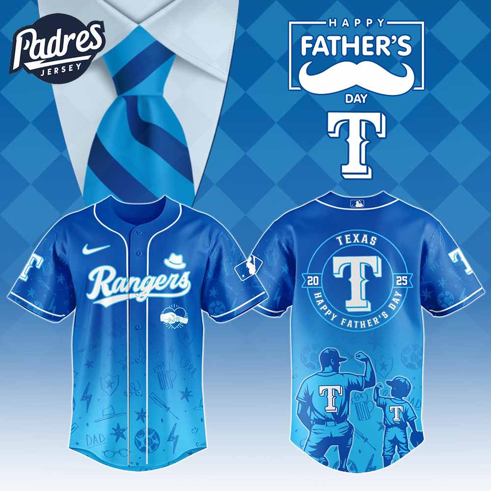 Texas Rangers MLB x Fathers Day Baseball Jersey - Padres Jersey Oasis: Elevate Your Baseball Style Game