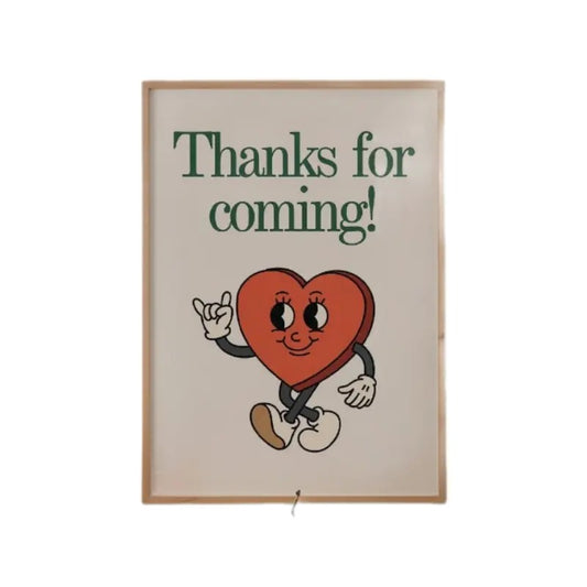 Thanks For Coming Poster, Hospitality Print, Guest Room Wall Art, Vintage Cartoon Art, Gifts For Family Besties Wall Decor, Poster Prints No Frame, Home Decoration, Modern Wall Art, Gifts For Birthday Christmas