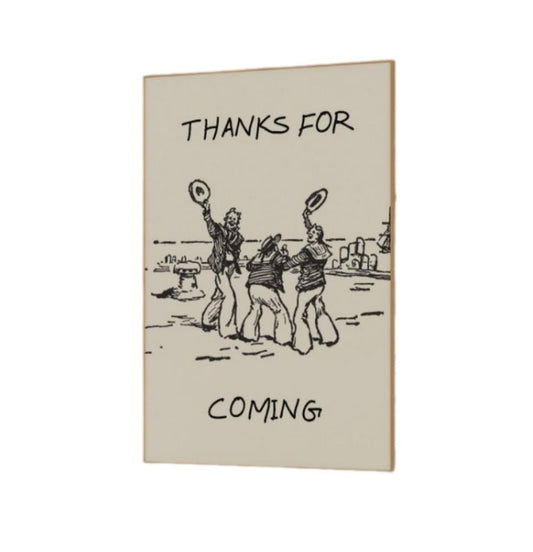 Thanks For Coming Print, Vintage Sailor Poster, Cute Quote Art, Aesthetic Apartment Wall Art Print, Gifts For Sister Family Wall Art, Poster Prints No Frame, Home Decoration, Big Wall Decor, Gifts For Birthday