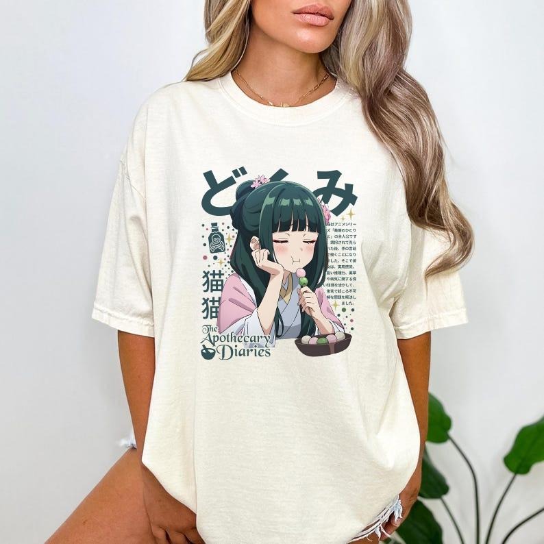 The Apothecary Diaries Tshirt, MaoMao, Jinshi, Anime Shirt, Kawaii T-Shirts, Japanese Graphic Teesstyle{n002}8