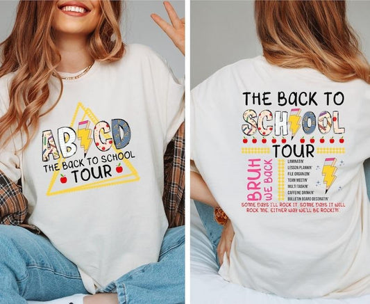 The Back To School Tour Shirt, ABCD Teacher Tshirt, First Day Of School Teacher Gifts, Back To School Shirt for Teacher, Teacher Tour  T-shirt, sweater and Hoodie