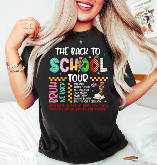 The Back To School Tour Shirt, Bruh We Back Teacher Tshirt, Back to School Teacher Tour Shirt, Retro Teacher Tour Tee, First Day Of School  T-shirt, sweater and Hoodie
