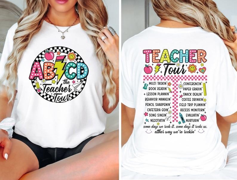 The Back To School Tour Shirt, Retro Teacher Tour Shirt, ABCD Teacher Shirts, First Day Of School Teacher Shirt, Teacher Gift, Teacher Team  T-shirt, sweater and Hoodie