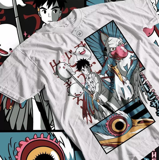 The Boy and the Heron T-shirt Girl Anime shirt Manga art Gift Shirt All Size