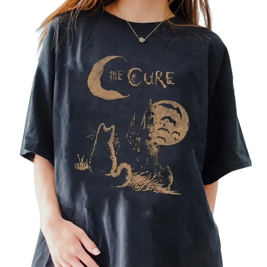 The Cure Cat Shirt, 90s Alt Indie Rock, Wish Album Tee, Friday I'm In Love Song, Rock Music Band Merch