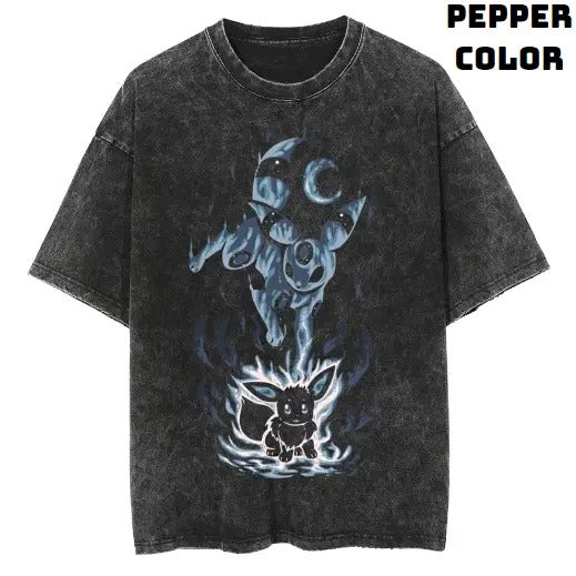 The Dark Moon Evolution Within Pokemon Vintage Tee, Eevee Shirt, Pokemon Shirt, Vintage Pokemon Anime T-shirt, Anime Manga Shirt, Funny Shirt, Vintage Graphic Tee, Unisex T-Shirt, Gift For Fan Pokemon, Crewneck Short Sleeve Shirt Top Menswear Streetwear