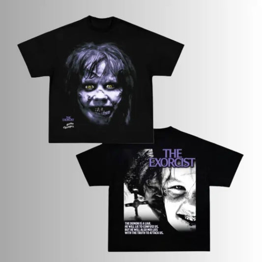 The Exorcist Tee, Vintage The Exorcist Graphic T-Shirt, Halloween Shirt, Movie Shirt, Horror Film Merch, Y2k, Unisex T-Shirt, Gift For Men Women Menswear Top Underwear Tshirt Streetwear