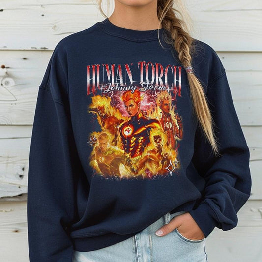 The Fantastic Four First Steps Shirt, Johnny Storm Human Torch Fantastic Four Marvel Shirt