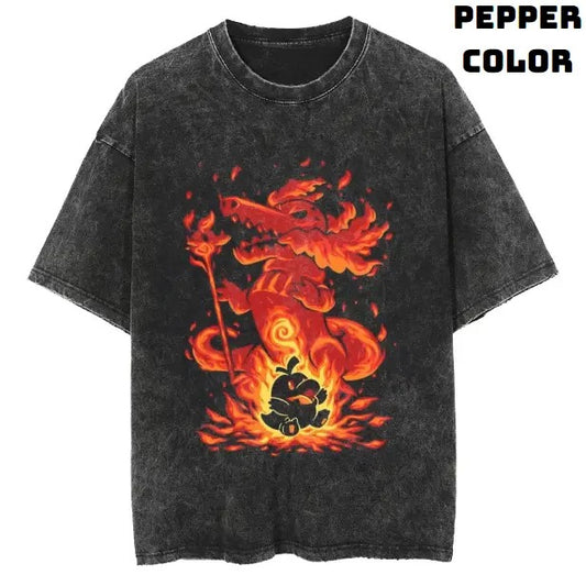 The Fire Singer Within Pokemon Vintage Tee, Fuecoco Shirt, Pokemon Shirt, Vintage Pokemon Anime T-shirt, Anime Manga Shirt, Cute Shirt, Vintage Graphic Tee, Unisex T-Shirt, Gift For Fan Pokemon, Crewneck Short Sleeve Shirt Top Menswear Streetwear