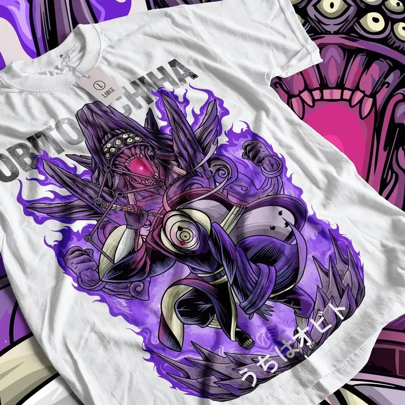 The Fourth Great Ninja War - Obito's Rise with the Ten Tails Jinchuriki Unisex T-Shirt Anime Manga Shirt Anime Shirt Anime Lovers Shirt