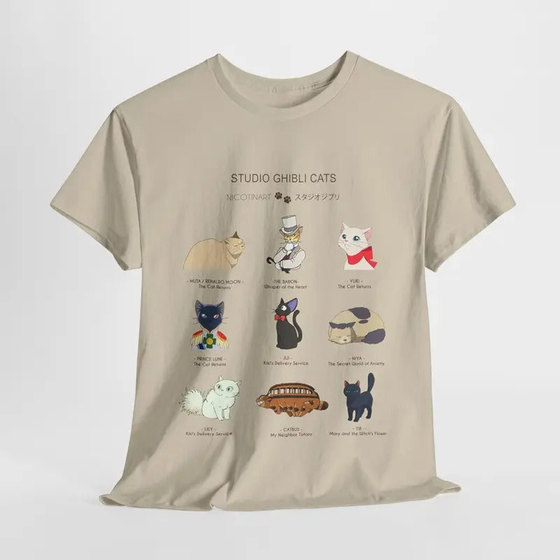 The Ghibli Cats Tshirt, Studio Ghibli Shirt, Anime Shirt, Hayao Miyazaki, Howl, Haku