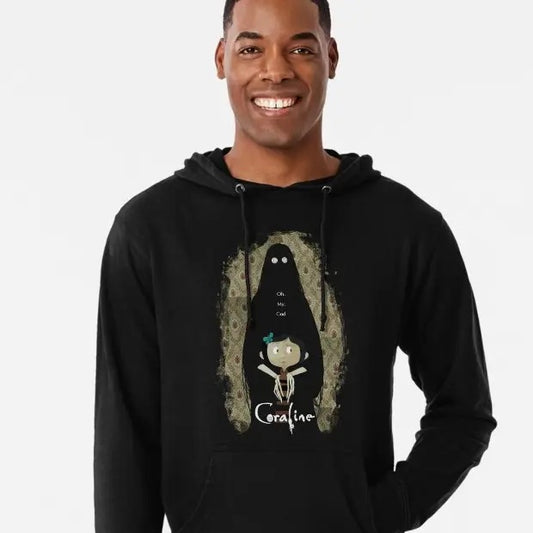 The Ghost Coraline Classic T-Shirt, Coraline Movie Sweatshirt, Halloween Sweatshirt, Horror Movie Coraline Fan Sweatshirt, Fantasy Film Shirt, Cartoon Character, Family Gift Vintage Retro Horror Tee