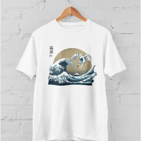 The Great Wave Inspired Graphic Tee Anime T-shirt Gift Idea Present For Him For Her, T-Shirt For Unisex , Gift For Men , Gift For Women , Anime Shirt , Manga Shirt , Pokemon Shirt , Pokemon Merch Menswear Top