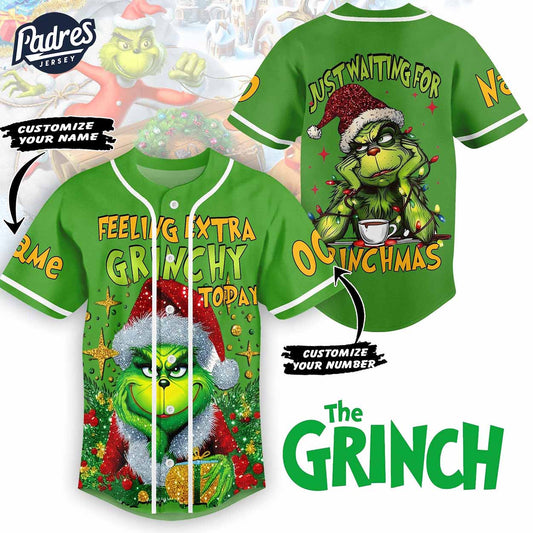 The Grinch Just Waiting For Christmas 2024 Baseball Jersey - Padres Jersey Oasis: Elevate Your Baseball Style Game