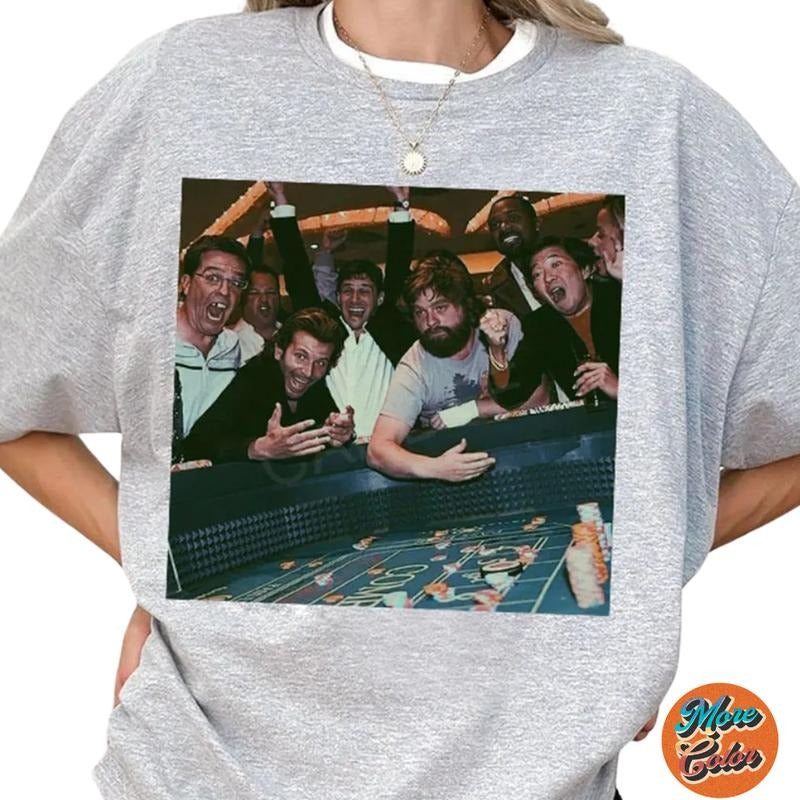 The Hangover Blackjack Scene Graphic Shirts, Cotton Unisex T-shirt, Crew Neck, Size S- 3XL, Menswear Top, Womenswear Top Underwear Streetwearstyle{n002}2
