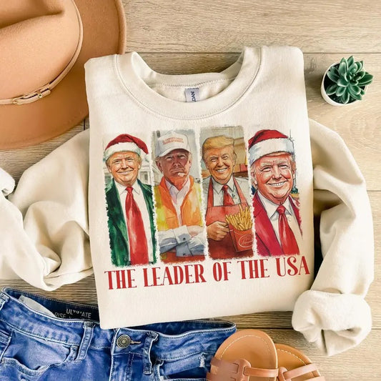 The Leader of the USA Trump png, Election 2024 Political Trump png, Maga 2024, Funny Trump, Funny trump fries making fries humor designs