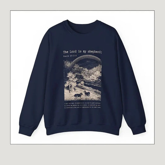 The Lord is My Shepherd Bible Verse Crewneck Psalm 23 Worship Sweatshirt Vintage Sheep Christian Sweaters Catholic Faith Based  T-shirt, sweater and Hoodie