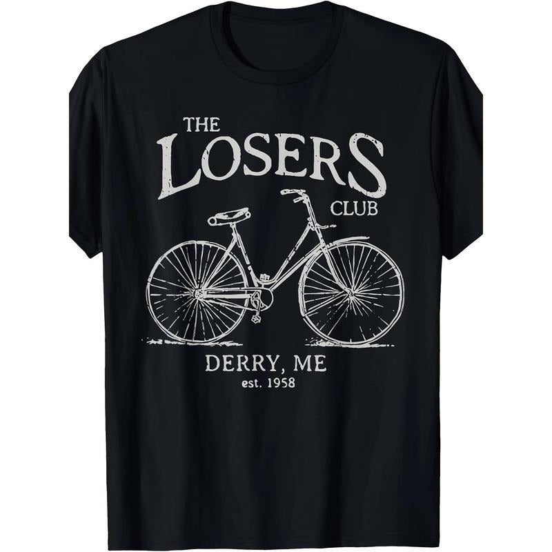 The Losers Club Horror Scary Movies Vintage Bike Halloween T-Shirt made in usa