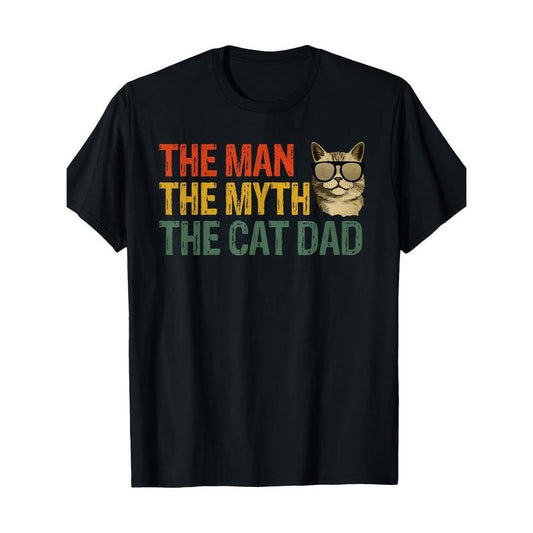 The Man, The Myth, The Cat Dad, Cat Daddy Vintage T-Shirt100% Pure Cotton 220g  made in usa