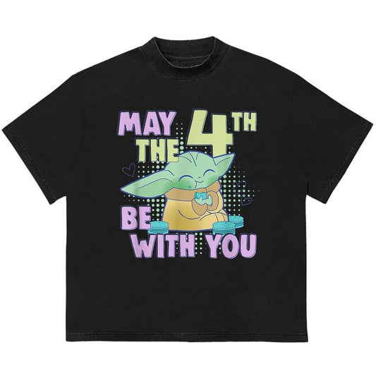 The Mandalorian May The 4th Be With You Grogu T-Shirt Retro 90s Vintage