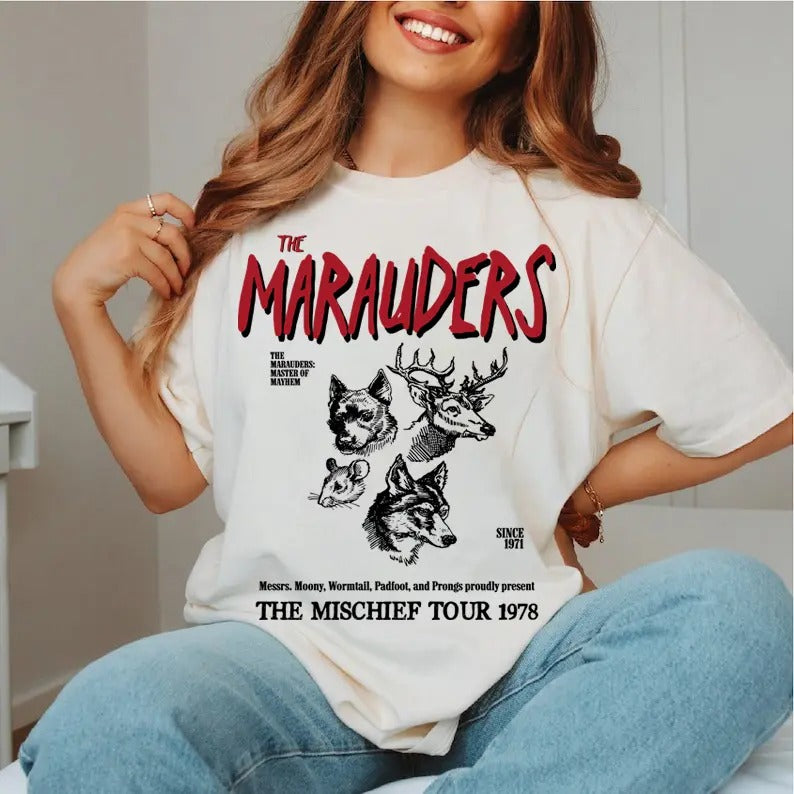 The Mischief Tour 1978 T Shirt Sweatshirt Hoodie, The Marauders Era, The Mischief Tour 1978 Unisex Tee, Gift For Him, Gift For Her, Marauders Shirt
