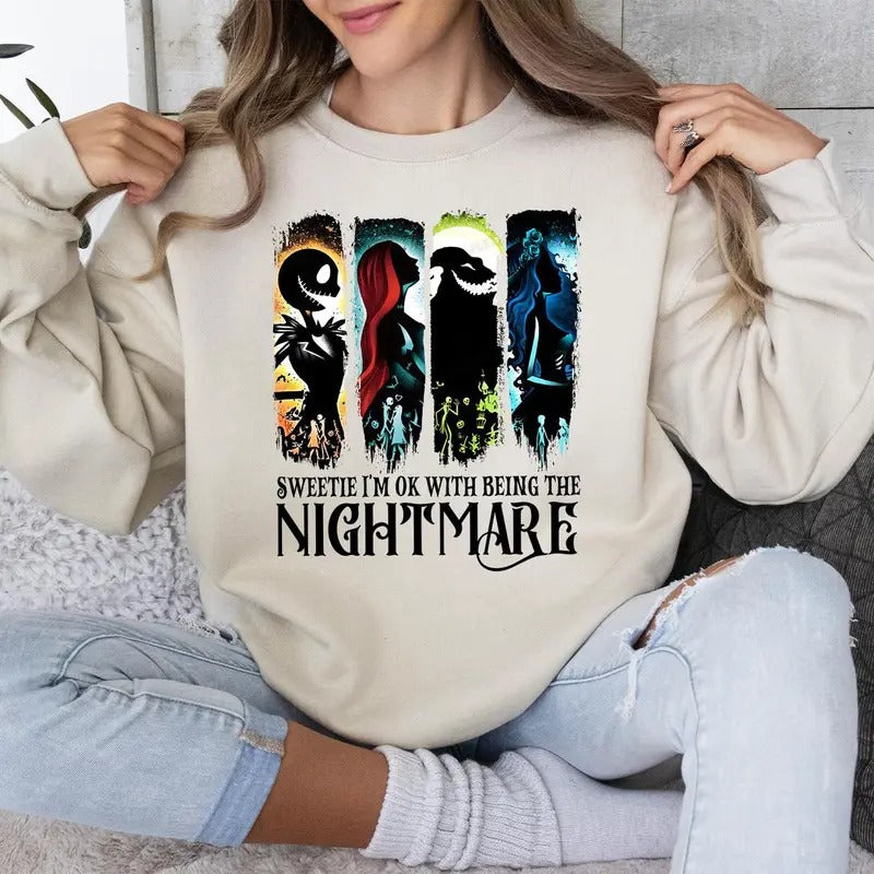 The Nightmare Before Christmas T-shirt Sweatshirt Hoodie, Horror Movie Shirt, Halloween Shirt Comfort Cotton