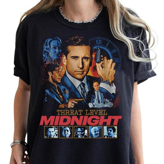 The Office Threat Level Midnight Retro Unisex Classic Shirt, Movies T-shirt, Sweatshirt, Menswear Top, Womenswear Top, Unisex Sweatshirt, Trendy shirt, Size S- 4XL