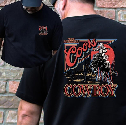 The Original Coors Cowboy, Western Rodeo, Coors shirt, Western t-shirt, Vintage Cowboy tshirt, Mens trending  T-shirt, sweater  Hoodie
