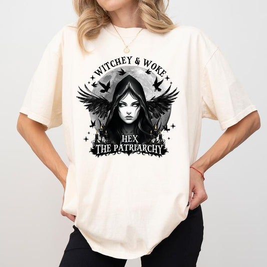The Patriarchy Vintage Comfort Colors Shirt, Feminism Unisex Graphic Tee, Witchy Vibes Apparel Gift Shirt, Sarcastic Clothing