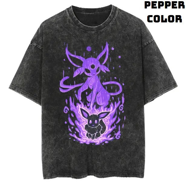 The Psychic Sun Evolution Within Pokemon Vintage Tee, Eevee Shirt, Pokemon Shirt, Vintage Pokemon Anime T-shirt, Anime Manga Shirt, Vintage Graphic Tee, Unisex T-Shirt, Gift For Fan Pokemon, Crewneck Short Sleeve Shirt Top Menswear Streetwear