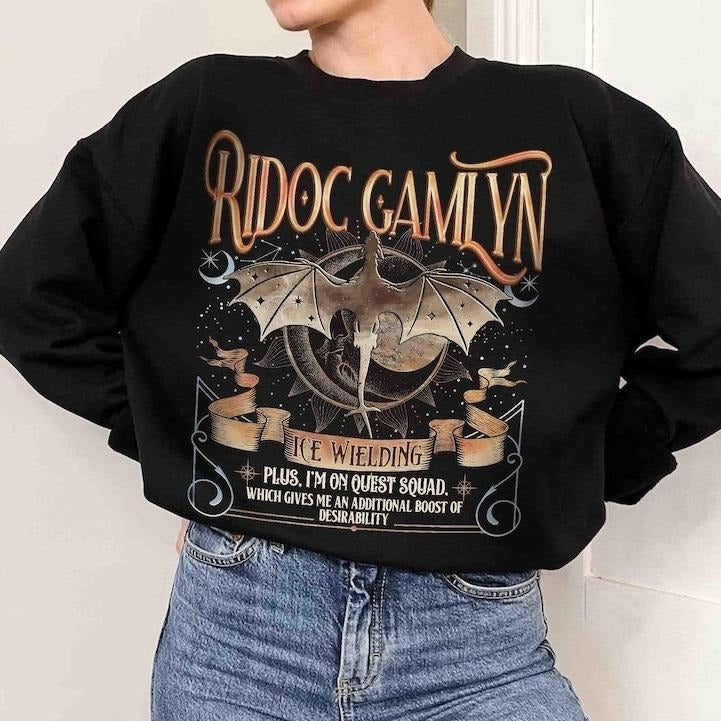 The Quest Squad Onyx Storm Sweatshirt For Fan, Ridoc Gamlyn Fourth Wing Series T Shirt, Dragon Rider Hoodie, Gift For Book Lover
