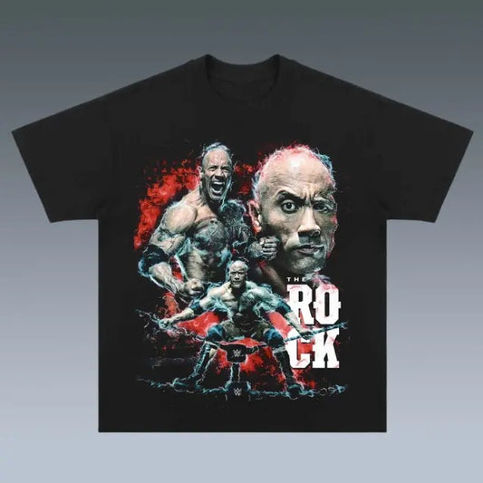 The Rock Vintage Graphic Tees, Wrestling Tshirt, Wrestler T-Shirt, WWE Shirts, Unisex Vacation Outfits Top Menswear Womenswear Streetwear