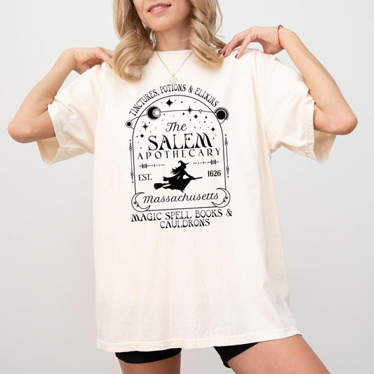 The Salem Apothecary, Spooky, Skeleton, Ghost, Witch, Skull, Aesthetic, Meme, Halloween, Costume, Tshirt, Women's, Comfort Colors Tee, Spooky, Tshirt, Witch, Pumpkin, Ghost, Skeleton