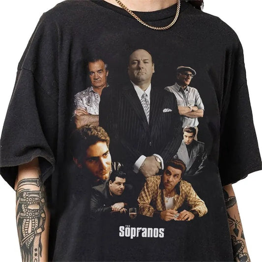 The Sopranos 90s Vintage Bootleg Style T-Shirt, Classic Retro Graphic Unisex Tee Gift For Men and Women Cotton Fabric