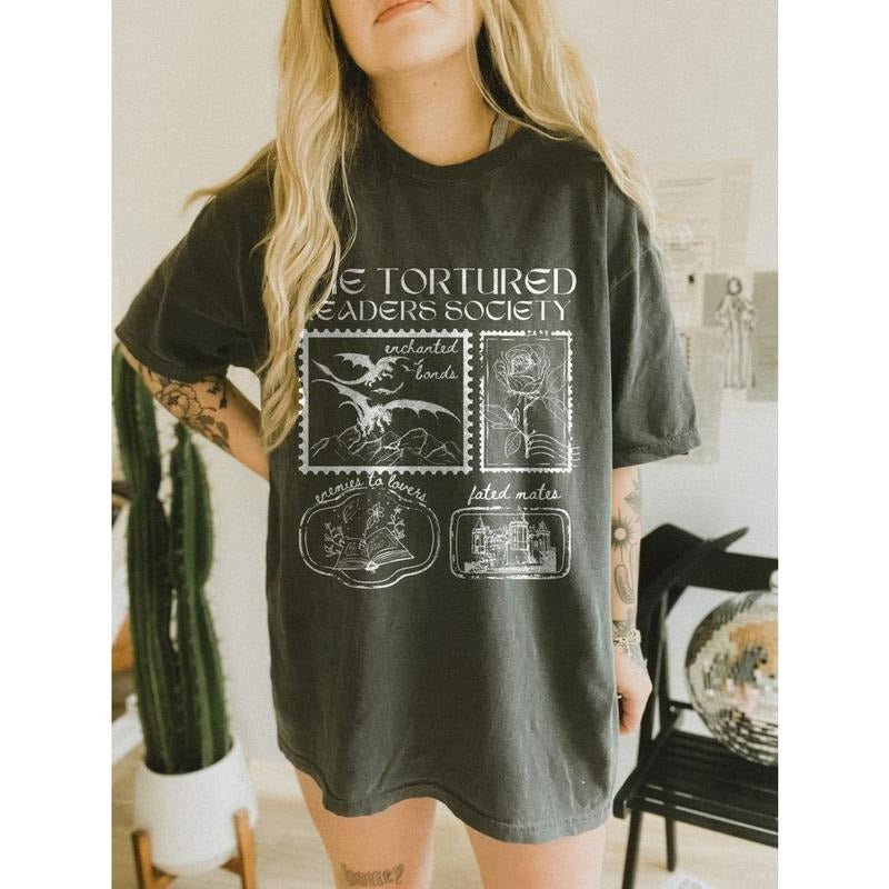 The Tortured Readers Society Shirt Fated Mates Shirt Booktok Merch Alls Fair in Love Shirt Book Lover Gift Born To Read Shirt Bookish Shirt
