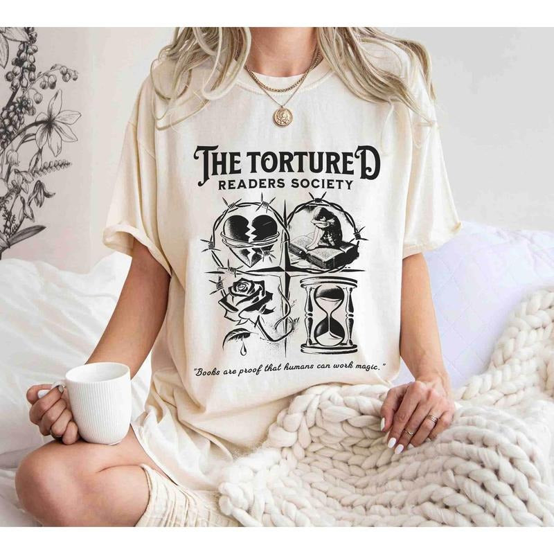 The Tortured Readers Society shirt, Book lover shirt. Bookish shirt. Booktok shirt, Born to read shirt
