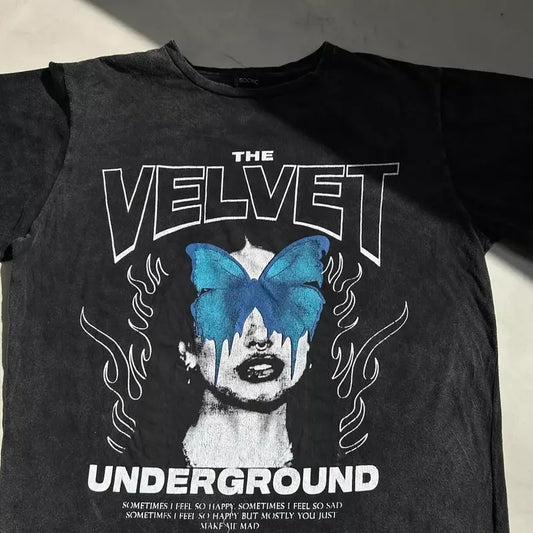 The Velvet Underground Band Shirt 90s, Vintage retro shirt, Cotton unisex Tshirt, Trendy Shirtstyle{n002}2