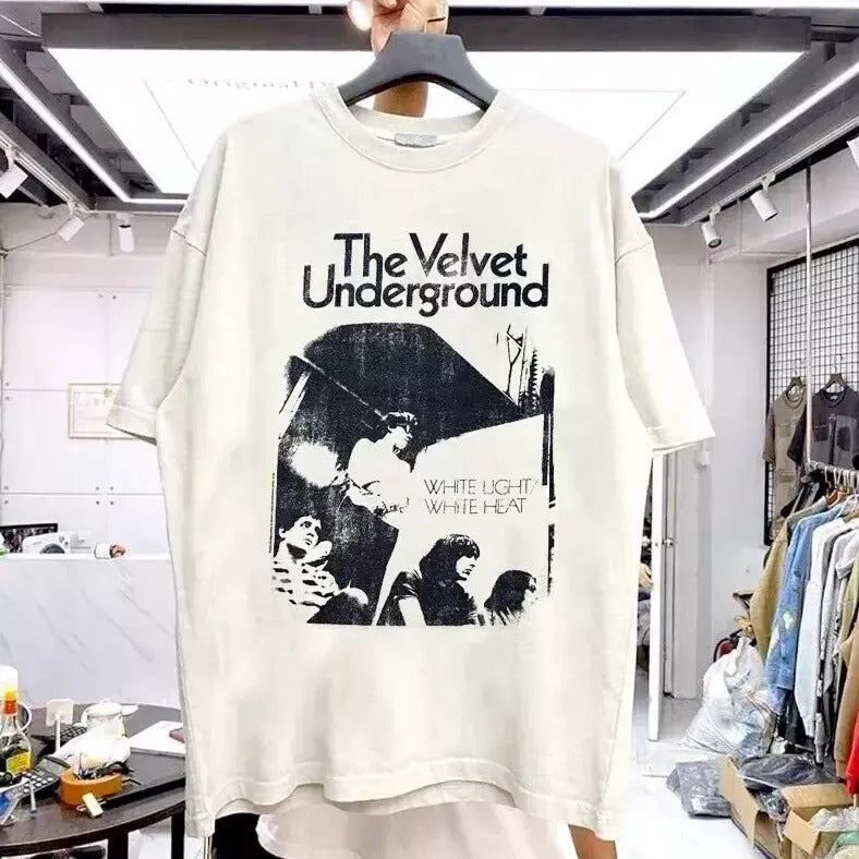 The Velvet Underground Band Shirt 90s, Vintage retro shirt, Cotton unisex Tshirt, Trendy Shirtstyle{n002}3