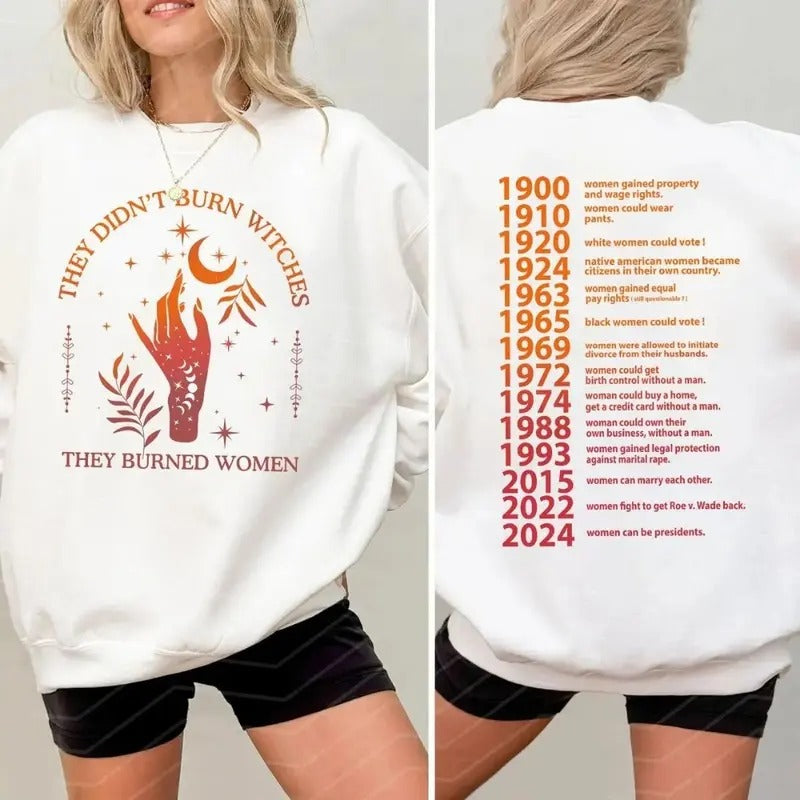 They Didn't Burn Witches They Burned Women Shirt, Witchy Feminist Shirt, Halloween Feminism Shirt, Halloween Shirt, Womens Right Shirt
