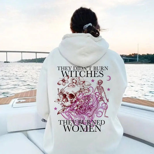 They Didnt Burn Witches They Burned Women Hoodie, Feminist Witch Hoodie, Goth Feminist, Spooky Liberal Shirt, Unisex Long Sleeve Pullover Hoodie