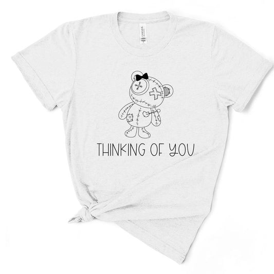 Thinking of You T-Shirt - Casual Graphic Top for Women, Comfortable Fit, Breathable Fabric, Day Wear, Ideal for Casual Wear