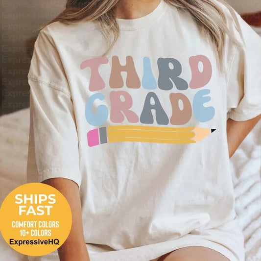 Third Grade T-Shirt, Retro Back to School Teacher Appreciation Gifts for Teachers, 3rd Grade Teacher Pod Team Teaching Shirts  T-shirt, sweater and Hoodie