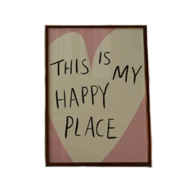 This Is My Happy Place Art Print, Cute Wall Decor, Gifts Bedroom Prints, Gifts For Besties Sister Wall Art, Poster Prints No Frame, Wall Art Home Decor, Poster For Room, Gifts For Birthday