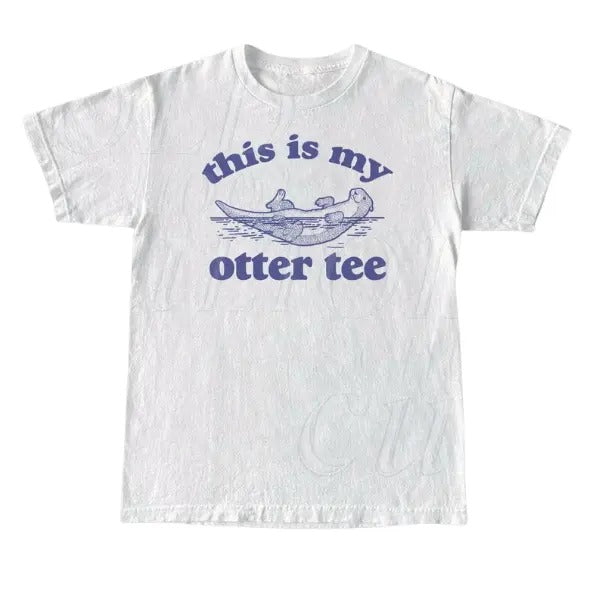 This Is My Otter Tee, Vintage Otter Graphic T Shirt, Funny Nature T Shirt, Retro 90s Graphic Shirt, Relaxed Unisex Adult T-Shirt, Otter Gift, Y2k, Unisex T-Shirt, Gift For Men Women Menswear Top Underwear Tshirt Streetwear