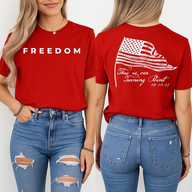This Is Our Turning Point Shirt, Freedom T-Shirt, We wear Red in 14th October Shirt, Faith-Based Unisex Tee Memorial American Hero Tee
