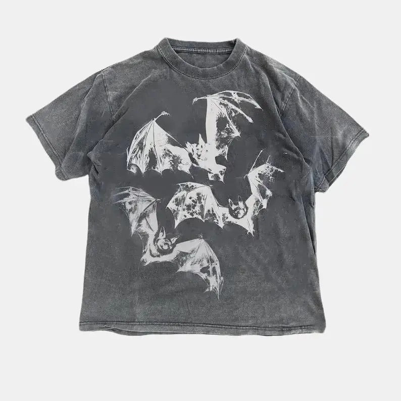 Three Bats Y2k T-Shirt and Sweatshirt, Vintage 90s Style Bat T-Shirt, Retro Gothic Tee, Unisex Adult Grunge 2000s Shirt, Dark Art Shirt, Crewneck
