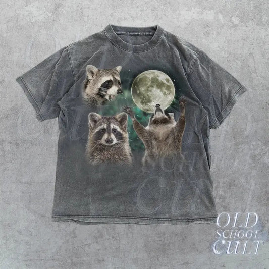 Three Ra.c.co.o.ns Vintage Graphic T-shirts, Retro R.a.c.co.on Moon Tshirt, Ra.c.c.oo.n Lovers, Funny Raccon Tee, Oversized ed Tee, R.ac.co.o.n Gifts T-shirts, Crewnecks, Hoodies – Gifts Suitable for Anyone